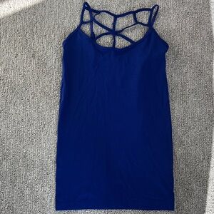 Elegant Blue Strappy Women's Top